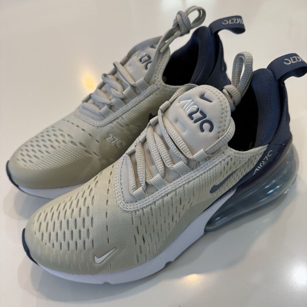 Nike Air Max 270 Light Bone Diffused Blue White Women Sz 6.5 New FQ8783-072